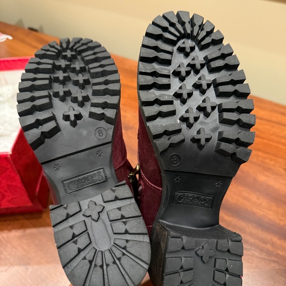 Brand new Carlos Santana Womens Glinda Wine Ankle Bootie Sz 8m - Picture 5 of 7